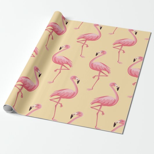 Flamingo seamless pattern background. Pink flaming ラッピングペーパー (アンロールド)