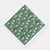 Flamingo seamless pattern pink on green background (コーナー)