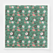 Flamingo seamless pattern pink on green background (正面)