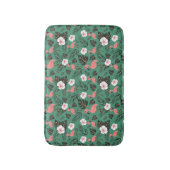 Flamingo seamless pattern pink on green background バスマット (正面縦)