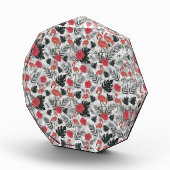 Flamingo seamless pattern with floral background フォトブロック (右)