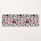 Flamingo seamless pattern with floral background ヨガマット (正面(横))