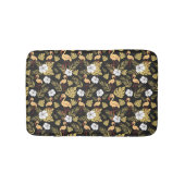 Flamingo seamless pattern yellow and white flowers バスマット (正面)