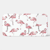 Flamingo Sketch：熱帯ヴィンテージパターン。 Case-Mate iPhoneケース (裏面 (横))