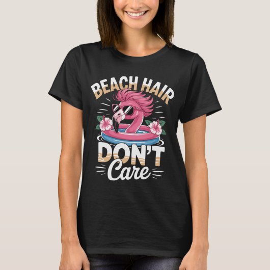 Flamingo Sommer Shirt mit Spruch Tシャツ (正面)