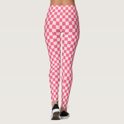 Flamingo sorbet checkerboard pattern レギンス (裏面)