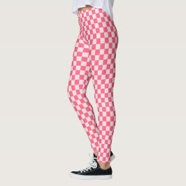 Flamingo sorbet checkerboard pattern レギンス