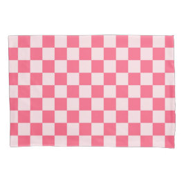 Flamingo sorbet checkerboard pattern 枕カバー