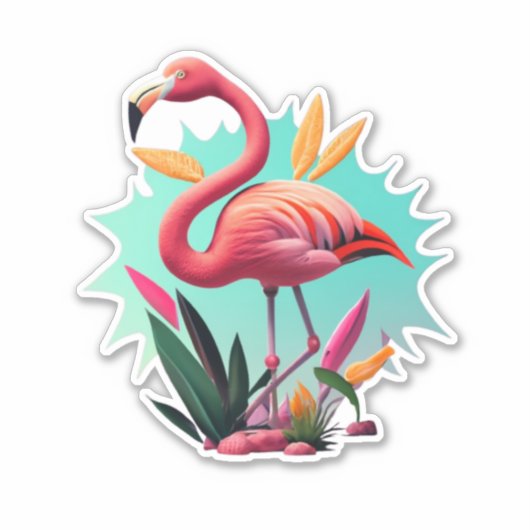 Flamingo Stickers for Everyお祝い シール (正面)
