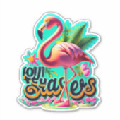 Flamingo Stickers for Everyお祝い シール (正面)