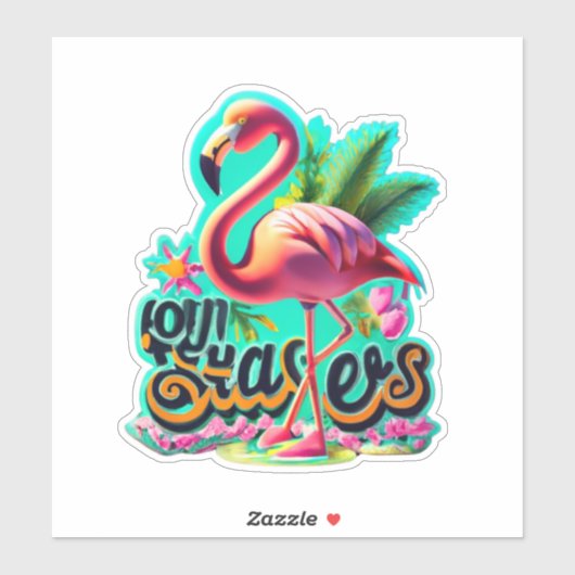 Flamingo Stickers for Everyお祝い シール (シート)