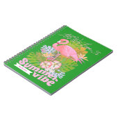 Flamingo Summer Green ノートブック (左側)