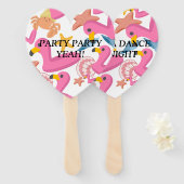 Flamingo summer party ハンドファン (正面&裏面)