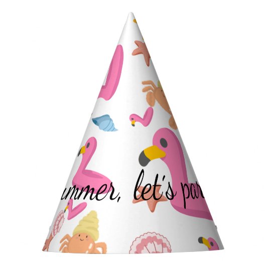 Flamingo summer party パーティーハット (正面)