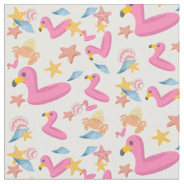 Flamingo summer party  ファブリック