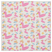 Flamingo summer party  ファブリック (見本)