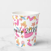 Flamingo summer party text 紙コップ (裏面)