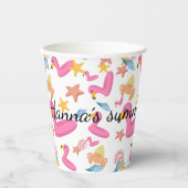 Flamingo summer party text 紙コップ (正面)