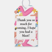 Flamingo summer party with photo ギフトタグ (裏面)