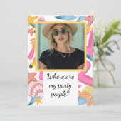 Flamingo summer party with photo 招待状 (スタンド正面)