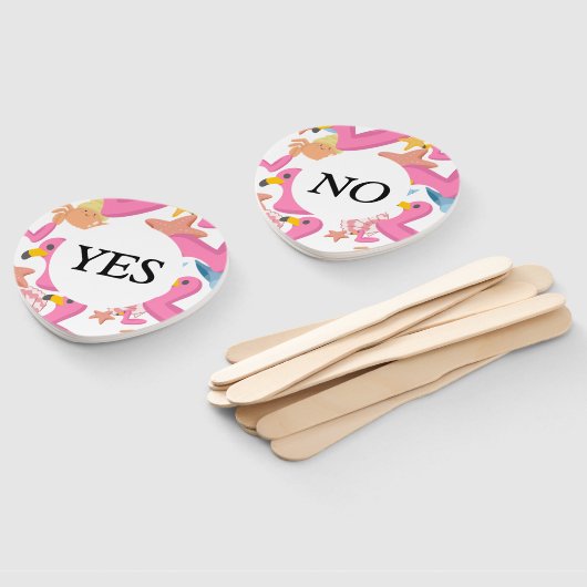 Flamingo summer party Yes No game ハンドファン (組立なし)