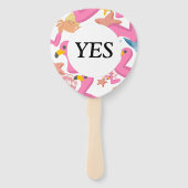 Flamingo summer party Yes No game ハンドファン (正面)