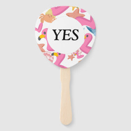 Flamingo summer party Yes No game ハンドファン