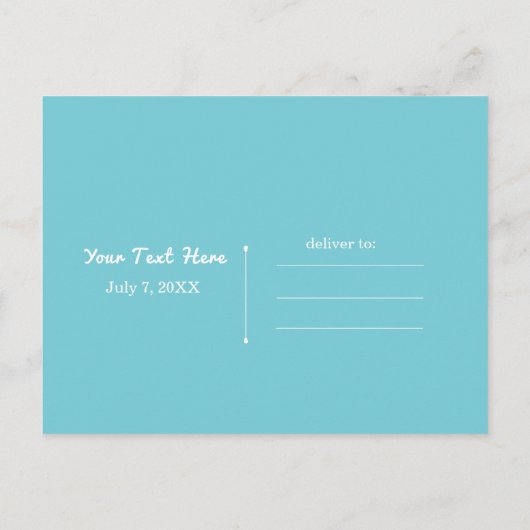 Flamingo Summer POOLパーティービーチ日付の保存 案内ポストカード (裏面)