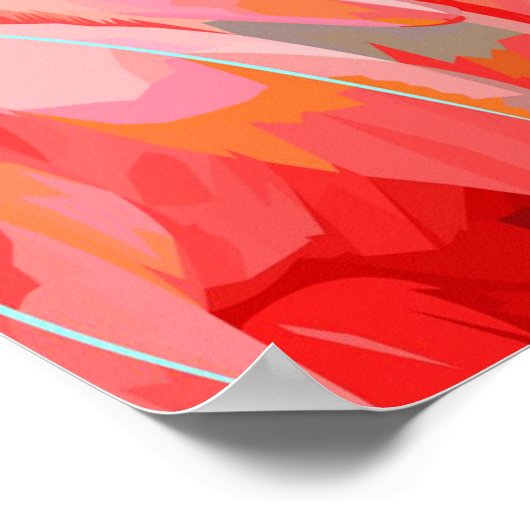 Flamingo sunset ポスター (角)