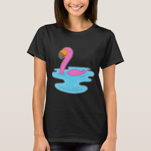 Flamingo Swimming Tシャツ (正面)