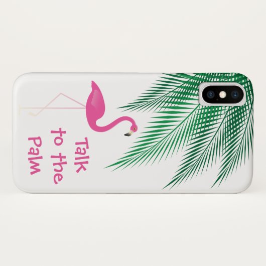 Flamingo Talk to the Palm iPhone Case Case-Mate iPhoneケース (裏面(横))
