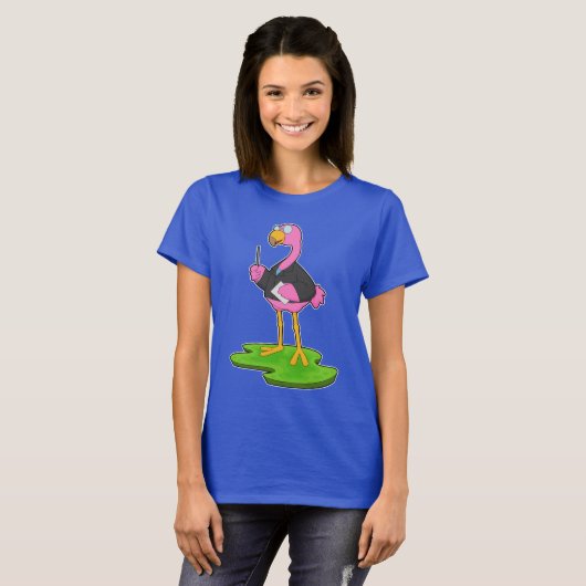 Flamingo Teacher Pointer stick School Tシャツ (正面フル)
