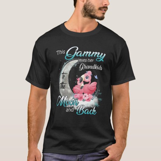 Flamingo This Gammy Loves Her Grandkids To The Moo Tシャツ (正面)