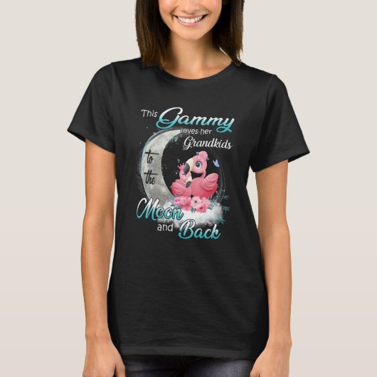 Flamingo This Gammy Loves Her Grandkids To The Moo Tシャツ (正面)