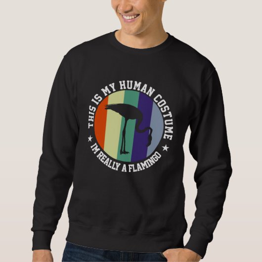 Flamingo   This Is My Human Costume スウェットシャツ (正面)
