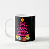 Flamingo Tree Funny Ugly Christmas  コーヒーマグカップ (左)