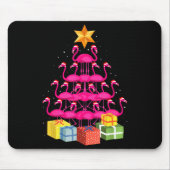 Flamingo Tree Funny Ugly Christmas  マウスパッド (正面)