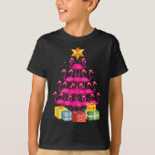 Flamingo Tree Funny Ugly Christmas Tシャツ (正面)