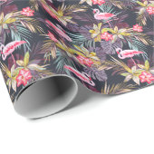 Flamingo Tropical:夏の継ぎ目のないパターン ラッピングペーパー (ロールコーナー)