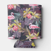Flamingo Tropical：夏の継ぎ目のないパターン 缶クーラー (裏面)