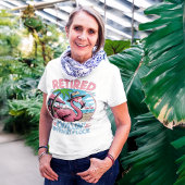 Flamingo Tropical Beach Retirement Humor Tシャツ