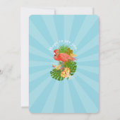 Flamingo Tropical Blue Retirement  招待状 (裏面)