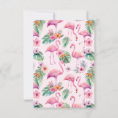 Flamingo Tropical Family Thank You Flat Card サンキューカード (裏面)
