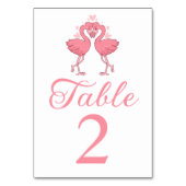 Flamingo Tropical Hawaiian Luau Beach Wedding  テーブルナンバー (裏面)