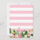 Flamingo Tropical Leaves Floral Graduation Party 招待状 (裏面)