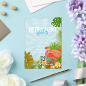 Flamingo Tropical Retirement アクリル招待状 (インサイチュ (ウェディング))