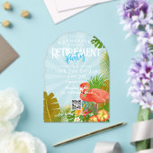 Flamingo Tropical Retirement アクリル招待状 (インサイチュ (ウェディング))