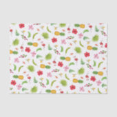 Flamingo Tropics Coastal Beach Summer Theme 薄葉紙 (正面)