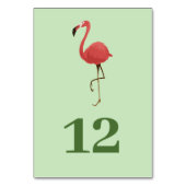 Flamingo Tropics Coastal Green Beach Wedding テーブルナンバー (裏面)