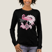 Flamingo Vibes Only - Paisley Pink Flamingo トライブレンドＴシャツ (正面)